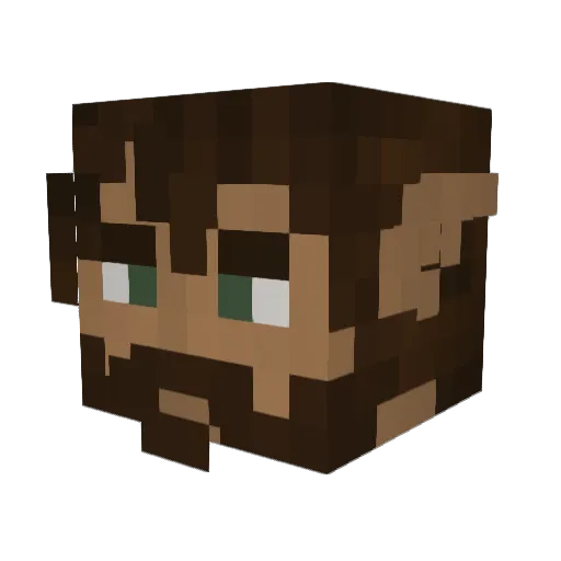 Setsuko_ Minecraft avatar head, 3D render