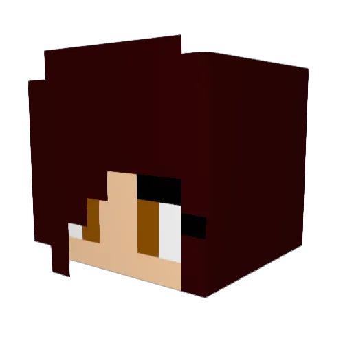 Setsuli Minecraft avatar head, 3D render