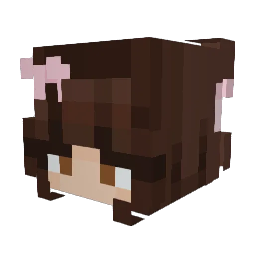 Setsuna_____ Minecraft avatar head, 3D render