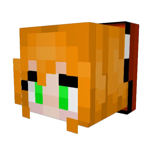 Setsunyako Minecraft avatar head, 3D render
