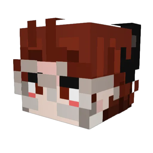 SetsuyaAD Minecraft avatar head, 3D render