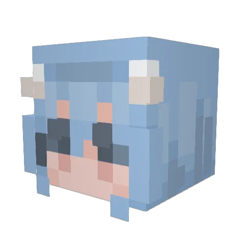 Settinbgs Minecraft avatar head, 3D render