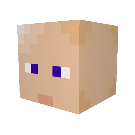 SettingsOff Minecraft avatar head, 3D render