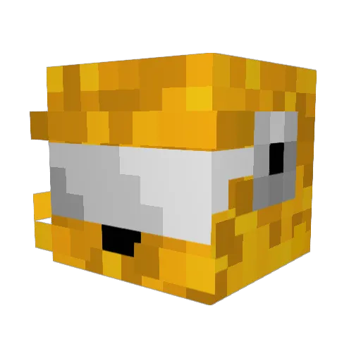 Setto Minecraft avatar head, 3D render