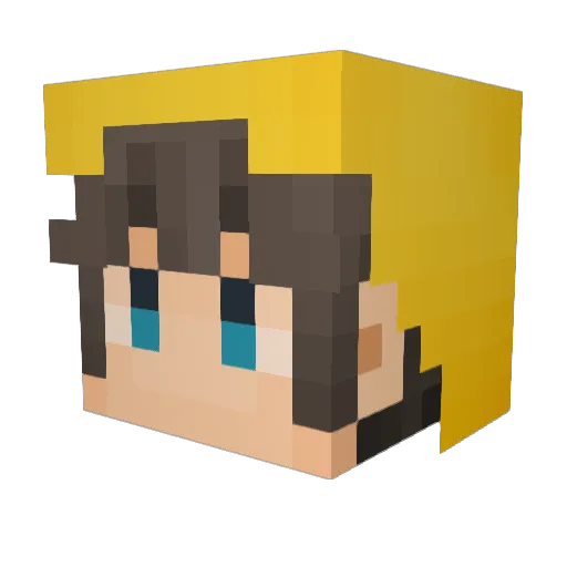 Setugetufuuka Minecraft avatar head, 3D render