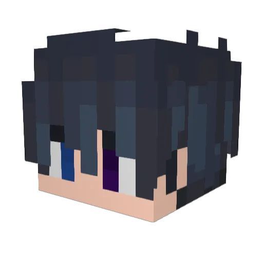 Setzou0 Minecraft avatar head, 3D render