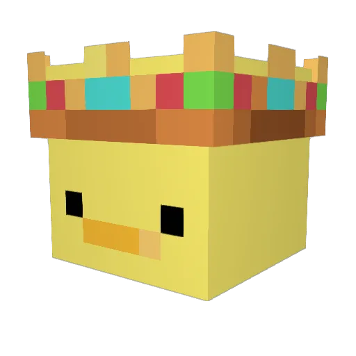Seukubi Minecraft avatar head, 3D render