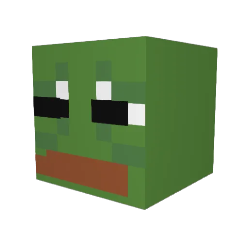 Seul8 Minecraft avatar head, 3D render