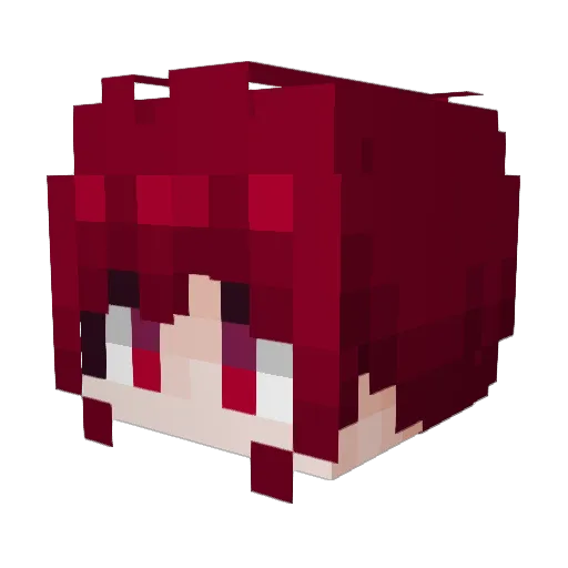 Seul_Wo Minecraft avatar head, 3D render