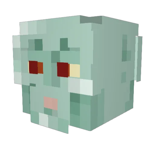 SeungJae2 Minecraft avatar head, 3D render