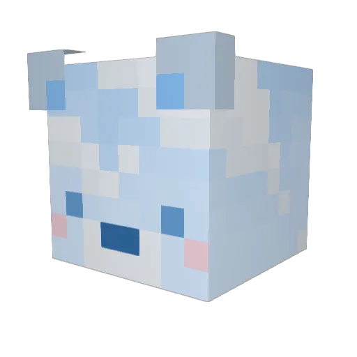 Seuriss Minecraft avatar head, 3D render