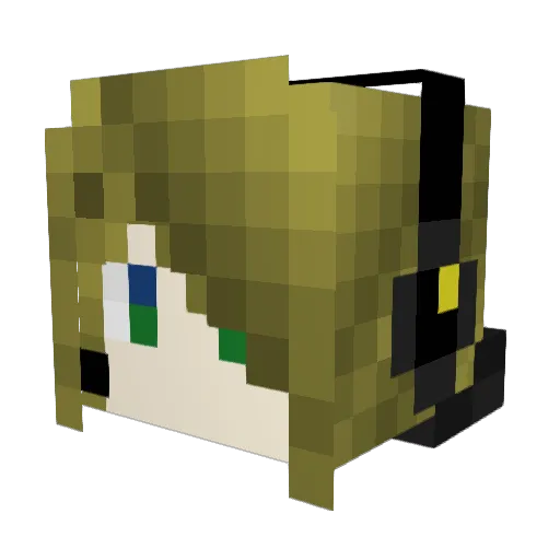 Sev7541 Minecraft avatar head, 3D render