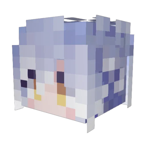 SevNaro Minecraft avatar head, 3D render