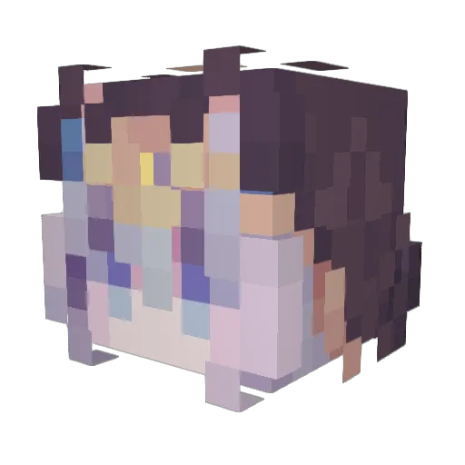 Sevals Minecraft avatar head, 3D render