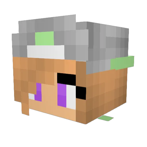 Sevania Minecraft avatar head, 3D render