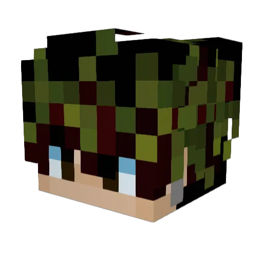 Sevarynn Minecraft avatar head, 3D render