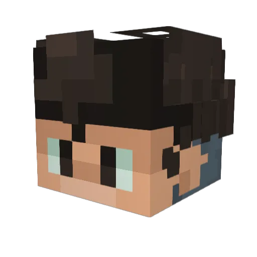 Sevchnk Minecraft avatar head, 3D render