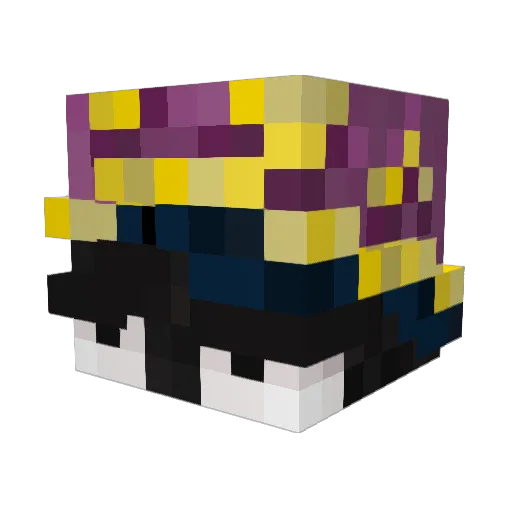 Seveer3 Minecraft avatar head, 3D render