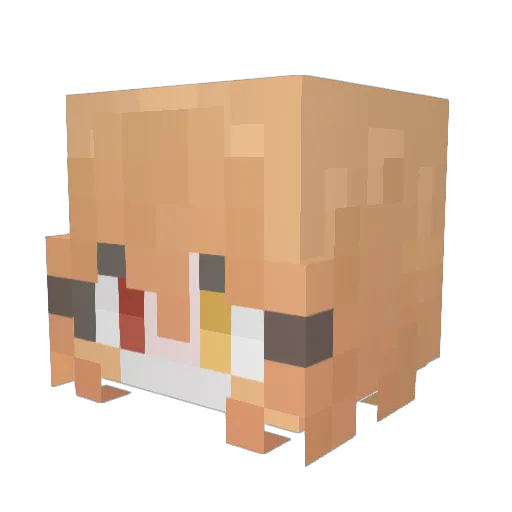 Seveks Minecraft avatar head, 3D render
