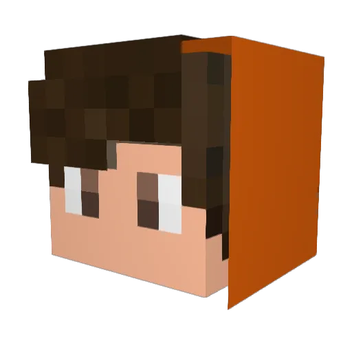 Seven0nly Minecraft avatar head, 3D render