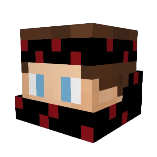Seven1886 Minecraft avatar head, 3D render