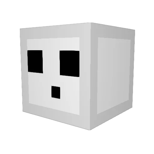 Seven668 Minecraft avatar head, 3D render