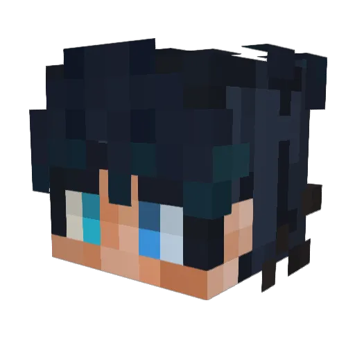 SevenDC Minecraft avatar head, 3D render