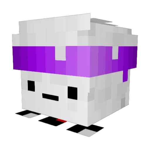 SevenElf Minecraft avatar head, 3D render