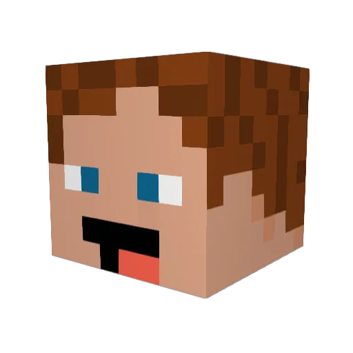 SevenMender Minecraft avatar head, 3D render