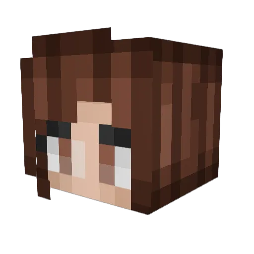 SevenNationAmy Minecraft avatar head, 3D render