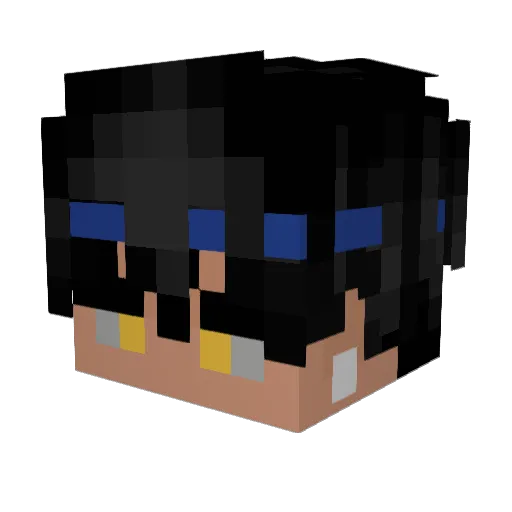 SevenNotBad Minecraft avatar head, 3D render