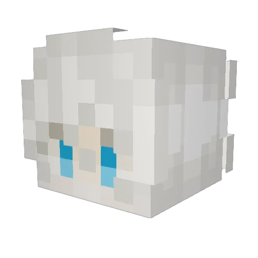SevenSSS Minecraft avatar head, 3D render