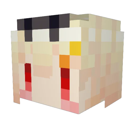 SevenVC Minecraft avatar head, 3D render