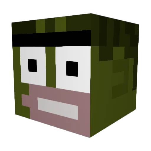 SevenVoracious Minecraft avatar head, 3D render