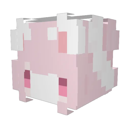 Seven_love_ Minecraft avatar head, 3D render