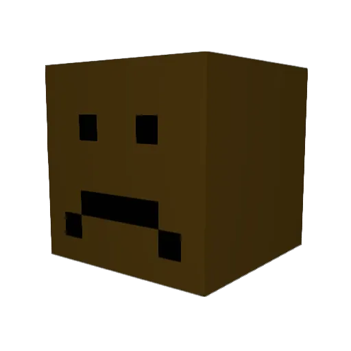 Sevenflags Minecraft avatar head, 3D render