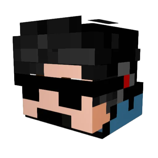 Sevenlay Minecraft avatar head, 3D render