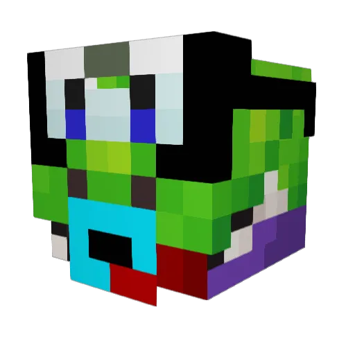 SevennsxD Minecraft avatar head, 3D render