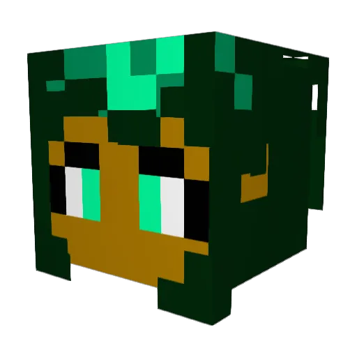 SeventhScribe Minecraft avatar head, 3D render
