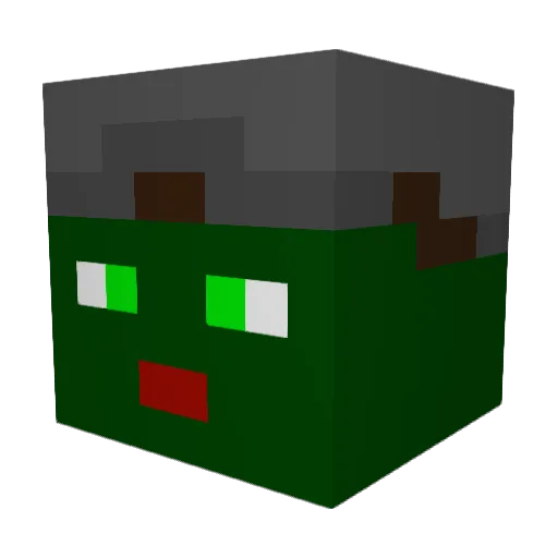 Seventury7 Minecraft avatar head, 3D render