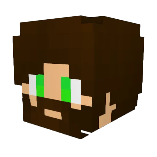 Seventy4 Minecraft avatar head, 3D render