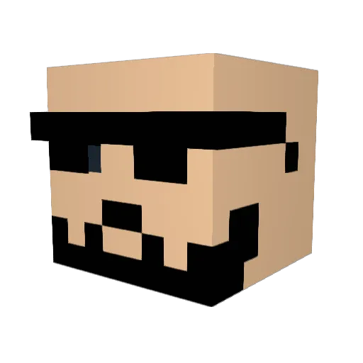 Severidon Minecraft avatar head, 3D render