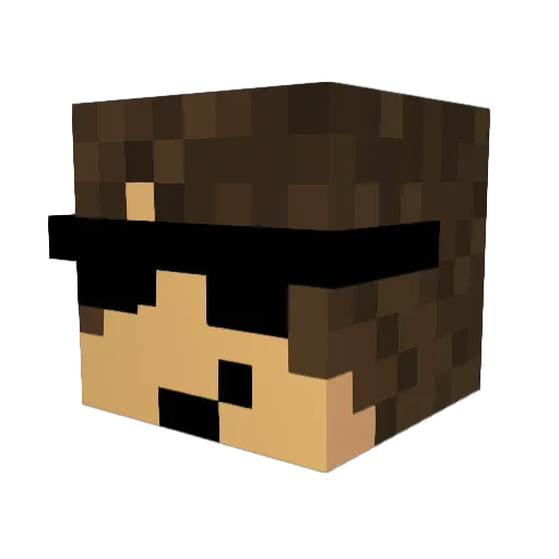 SeverinRox Minecraft avatar head, 3D render