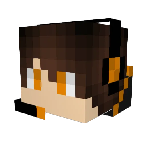 Severus42 Minecraft avatar head, 3D render