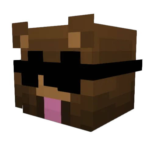 SeverusII Minecraft avatar head, 3D render