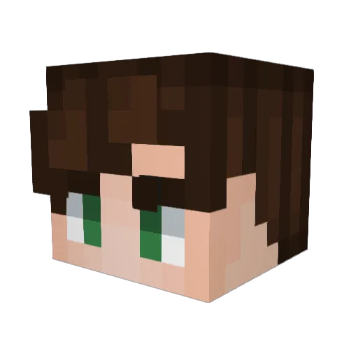 SevetJust Minecraft avatar head, 3D render