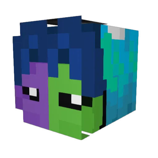 Sevetyan Minecraft avatar head, 3D render