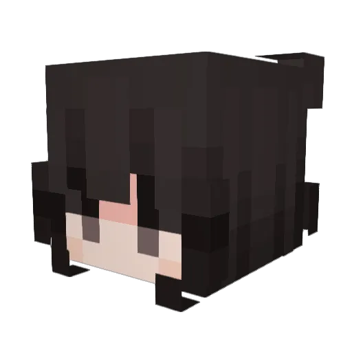 Sevista Minecraft avatar head, 3D render
