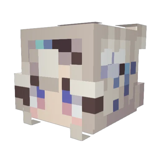 Sevkat Minecraft avatar head, 3D render