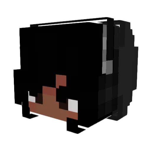 Sevnteen Minecraft avatar head, 3D render